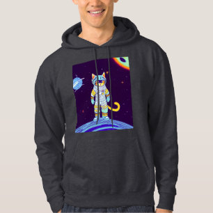 SPACE CAT-MANNEN grappig gekookt overhemd Hoodie