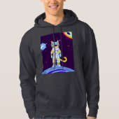 SPACE CAT MENS drôle Sweatshirt à capuche sweat -  (Devant)