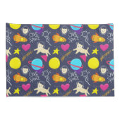 Space Cat Patroon Kussensloop (Achterkant-Rechts)