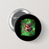 Space Cat Reindeer Ronde Button 5,7 Cm (Voorkant /achterkant)