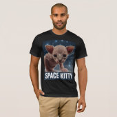 SPACE CAT sans cheveux Sphnix Funny T-shirts (Devant entier)