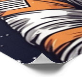 Space Cat Wall Art, Astronaut Cat Digitale Kunst Poster (Hoek)