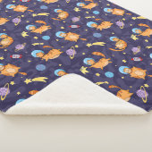 Space Cats Sherpa Blanket Deken (3/4)