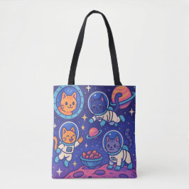 Space Cats - Speelse Astronaut Kittens Draagtas