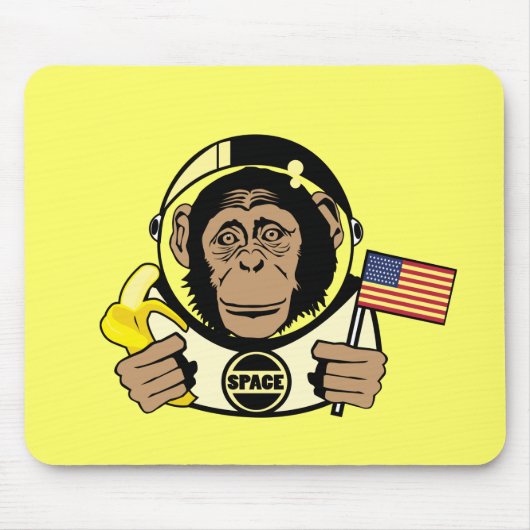 Space Chimp Mousepad Muismat (Voorkant)