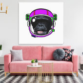 Space Chimp Pop Art Canvas Afdruk (Insitu (Woonkamer))