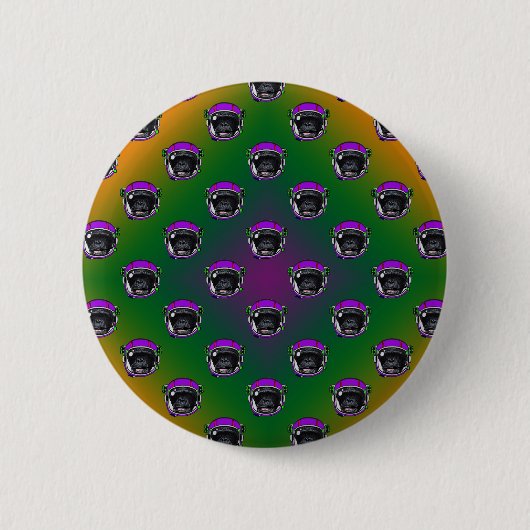 Space Chimp Ronde Button 5,7 Cm (Voorkant)