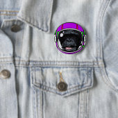 Space Chimp Ronde Button 5,7 Cm (In situ)