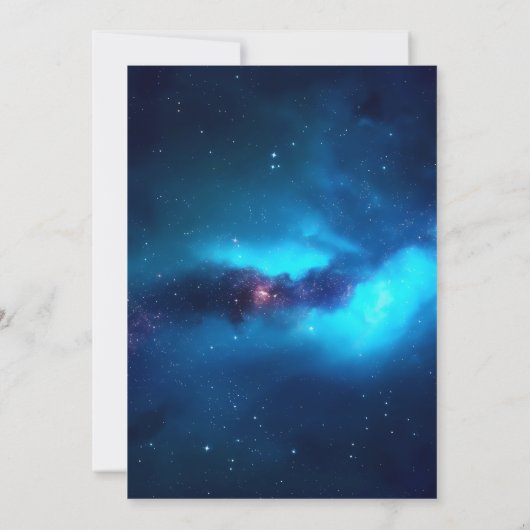 Space Classic Eenvoudig Afstuderen Kaart (Achterkant)