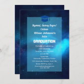 Space Classic Eenvoudig Afstuderen Kaart (Voorkant / Achterkant)