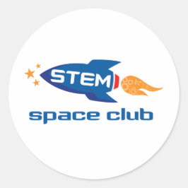 Space Club-Sticker Ronde Sticker