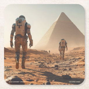 Space Command™-Collectie – Verkenningsreeks Vierkante Kartonnen Onderzetter