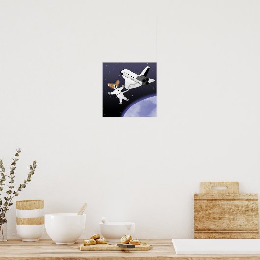 Space Corgis Poster (Keuken)