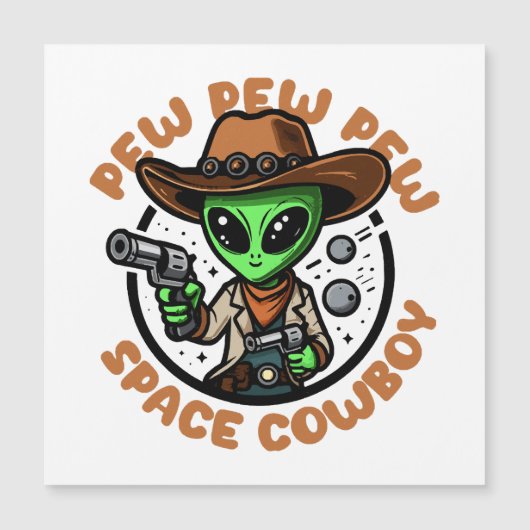Space Cowboy Funny Alien (Voorkant)