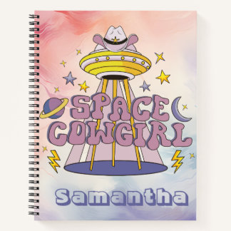 Space Cowgirl Carnet Spiral personnalisable