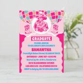 Space Cowgirl Graduation Party uitnodiging (Staand voorkant)