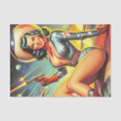  Space Cowgirl Pin Up Tissuepapier (Voorkant)
