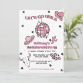 Space Cowgirl Uitnodiging Bachelorette (Staand voorkant)