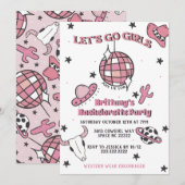 Space Cowgirl Uitnodiging Bachelorette (Voorkant / Achterkant)