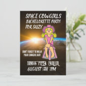 SPACE COWGIRLS BACHELORETTE INVITATIONS DU PARTI (Debout devant)