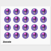 Space Cream Cone 205 Ronde Sticker (Vel)