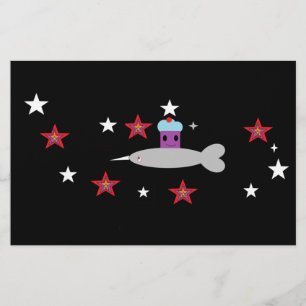 Space Cupcake en Mr Narwhal Briefpapier