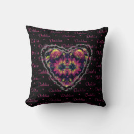 Space Dahlias Heart Tapestry Kussen