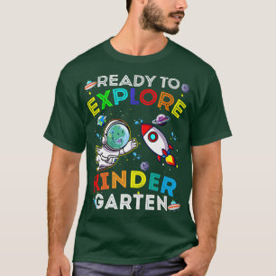 Space Dino Dinosaur Astronaut klaar om te begrijpe T-shirt