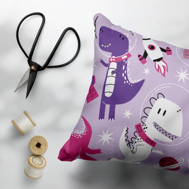 Space Dinosaurs, Cute Dinosaurs, Stars, Space Ship Accent Kussen (Creator heeft geüpload)