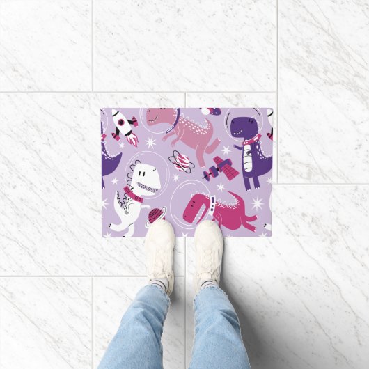 Space Dinosaurs, Cute Dinosaurs, Stars, Space Ship Deurmat (Binnen)