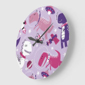 Space Dinosaurs, Cute Dinosaurs, Stars, Space Ship Grote Klok (Hoek)