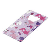 Space Dinosaurs, Cute Dinosaurs, Stars, Space Ship Kredietkaart Flessenopener (Voorkant Gekanteld)