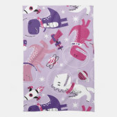 Space Dinosaurs, Cute Dinosaurs, Stars, Space Ship Theedoek (Verticaal)