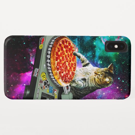 Space dj cat pizza Case-Mate iPhone case (Achterkant (horizontaal))