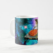 Space dj cat pizza koffiemok (Voorkant links)