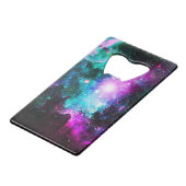 Space dj cat pizza kredietkaart flessenopener (Achterkant Gekanteld)