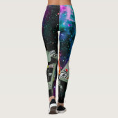Space dj cat pizza leggings (Achterkant)