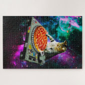 Space dj cat pizza legpuzzel (Horizontaal)