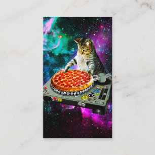 Space dj cat pizza visitekaartje