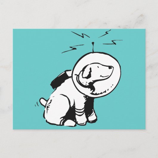 Space Dog Briefkaart (Voorkant)