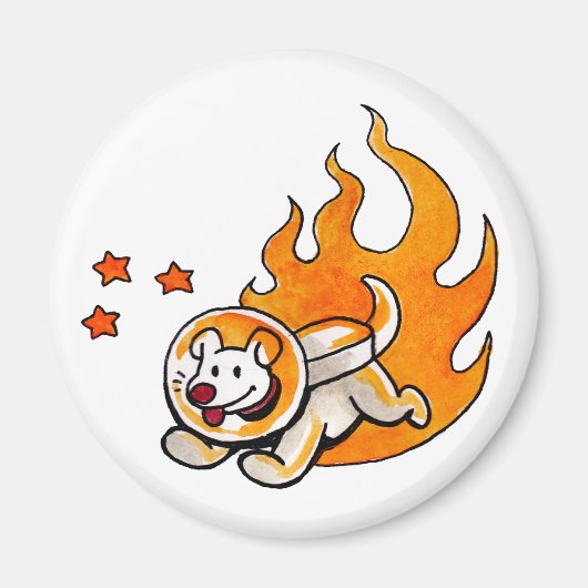 Space Dog Magneet (Voorkant)