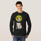 Space Dog Pit Bull Red T-shirt (Voorkant volledig)