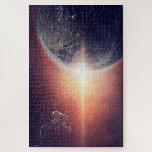 Space Earth & Astronaut Puzzle (Vertical)