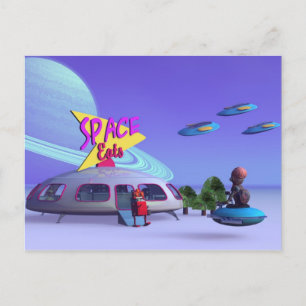 Space Eats Cafe Briefkaart