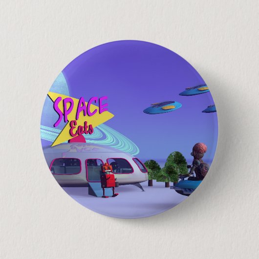 Space Eats Cafe Button (Voorkant)