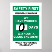 Space Engineers Clang Warning Poster (Voorkant)