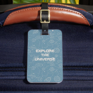 Space Exploration Galaxy Universe Star Personalise Bagagelabel