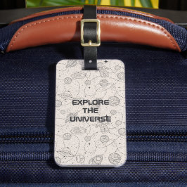 Space Exploration Galaxy Universe Star Personalise Bagagelabel