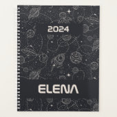 Space Exploration Galaxy Universe Star Personalise Planner (Voorkant)