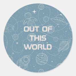 Space Exploration Galaxy Universe Star Personalise Ronde Sticker